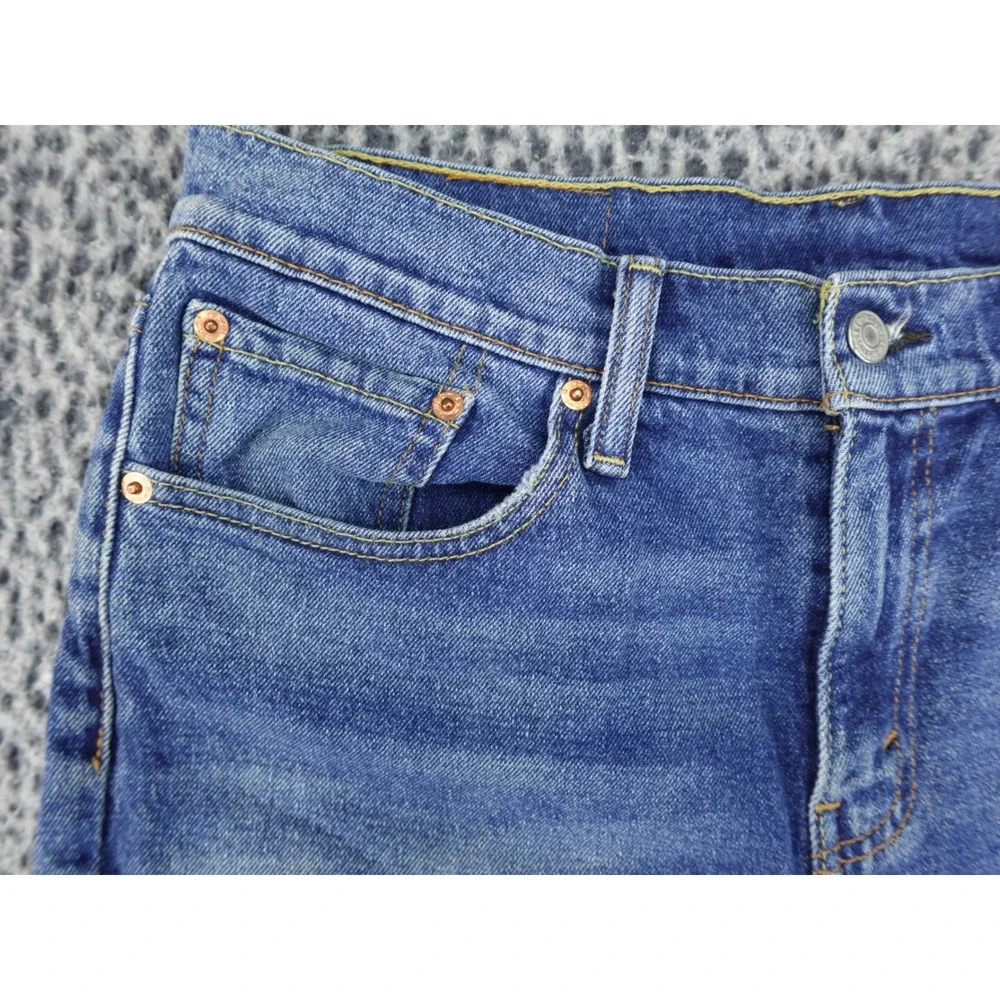 Levi's Denim Cut Off Shorts Mens 32 Blue Good Raw Hem‎ 5 Pocket Casual Summer
